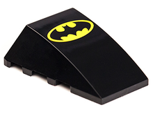 Part 47753pb047 - Wedge 4 x 4 Triple Curved No Studs with Large Batman Logo Pattern (Printed) - De BrickPlaats