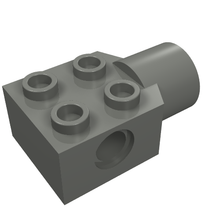 Part 48169 - Technic, Brick Modified 2 x 2 with Pin Hole and Rotation Joint Socket - De BrickPlaats
