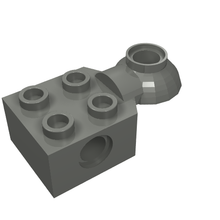 Part 48170 - Technic, Brick Modified 2 x 2 with Pin Hole and Rotation Joint Ball Half Horizontal - De BrickPlaats