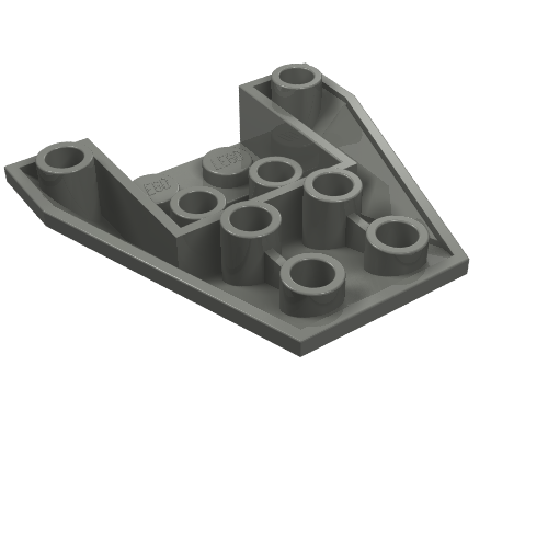 Part 4855 - Wedge 4 x 4 Triple Inverted with Connections between 2 Studs - De BrickPlaats
