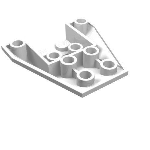 Part 4855 - Wedge 4 x 4 Triple Inverted with Connections between 2 Studs - De BrickPlaats