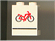 Part 4864apx7 - Panel 1 x 2 x 2 - Solid Studs with Red Bicycle and Black Line Pattern - De BrickPlaats