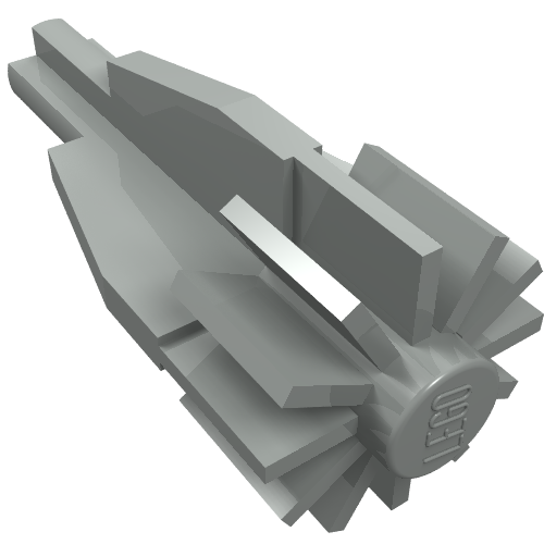 Part 4869 - Engine, Smooth Large, Center with Fan/Gear and Axle End - De BrickPlaats