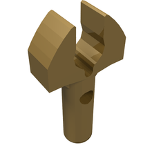 Part 48729b - Bar 1L with Clip Mechanical Claw - Cut Edges and Hole on Side - De BrickPlaats