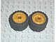 Part 55981c01 - Wheel 18mm D. x 14mm with Pin Hole, Fake Bolts and Shallow Spokes with Black Tire 24 x 14 Shallow Tread (55981 / 30648) - De BrickPlaats