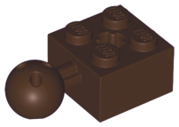 Part 57909b - Technic, Brick Modified 2 x 2 with Ball Joint and Axle Hole with 6 Holes in Ball - De BrickPlaats