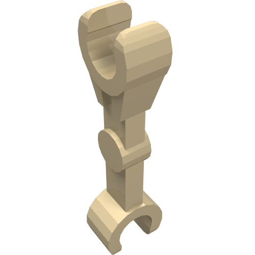 Part 59230 - Arm Mechanical, Straight with Clips at 90 degrees (Vertical Grip) - De BrickPlaats