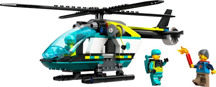 LEGO® City Emergency Rescue Helicopter Building Kit 60405 - De BrickPlaats