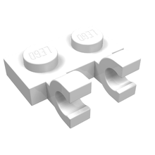 Part 60470 - Plate, Modified 1 x 2 with 2 U Clips (Horizontal Grip) - De BrickPlaats