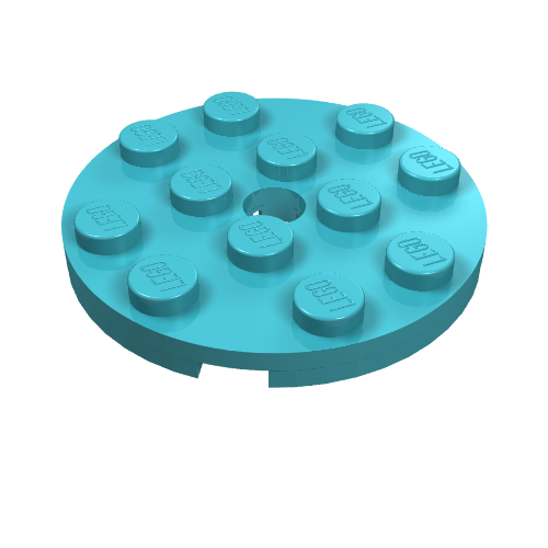 Part 60474 - Plate, Round 4 x 4 with Hole - De BrickPlaats