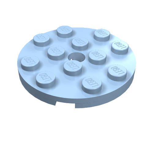 Part 60474 - Plate, Round 4 x 4 with Hole - De BrickPlaats
