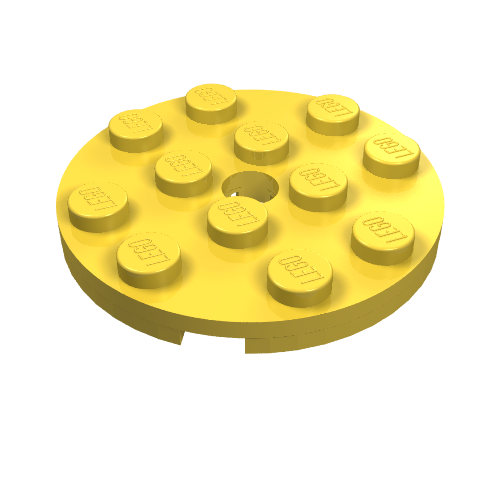 Part 60474 - Plate, Round 4 x 4 with Hole - De BrickPlaats