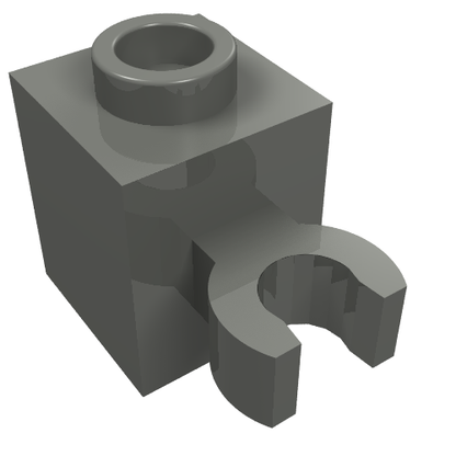 Part 60475b - Brick, Modified 1 x 1 with Open O Clip (Vertical Grip) - Hollow Stud - De BrickPlaats
