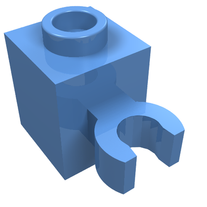 Part 60475b - Brick, Modified 1 x 1 with Open O Clip (Vertical Grip) - Hollow Stud - De BrickPlaats
