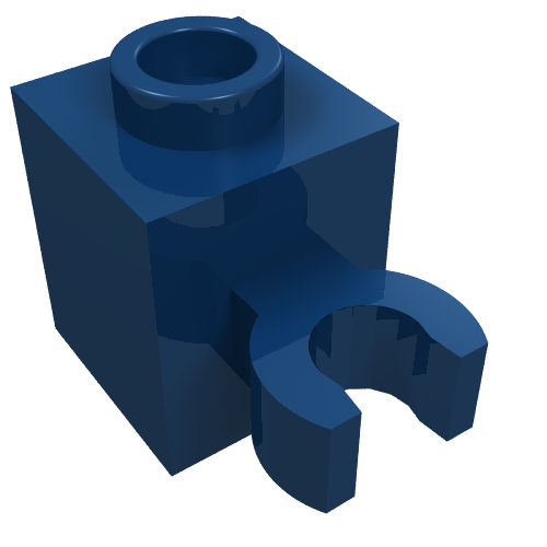Part 60475b - Brick, Modified 1 x 1 with Open O Clip (Vertical Grip) - Hollow Stud - De BrickPlaats