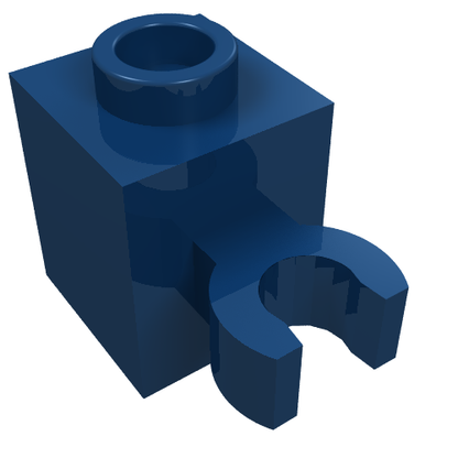 Part 60475b - Brick, Modified 1 x 1 with Open O Clip (Vertical Grip) - Hollow Stud - De BrickPlaats