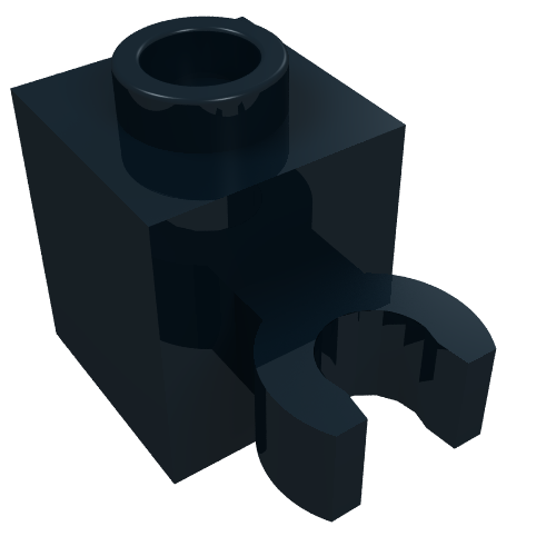Part 60475b - Brick, Modified 1 x 1 with Open O Clip (Vertical Grip) - Hollow Stud - De BrickPlaats