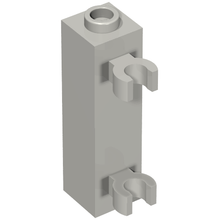 Part 60583b - Brick, Modified 1 x 1 x 3 with 2 Clips (Vertical Grip) - Hollow Stud - De BrickPlaats