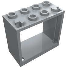 Part 60598 - Window 2 x 4 x 3 - Hollow Studs - De BrickPlaats