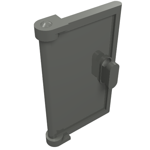 Part 60614 - Door 1 x 2 x 3 with Vertical Handle, Mold for Tabless Frames - De BrickPlaats