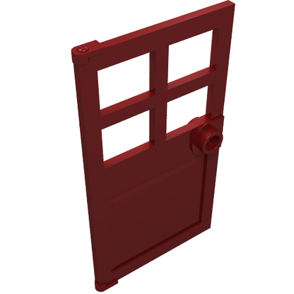 Part 60623 - Door 1 x 4 x 6 with 4 Panes and Stud Handle - De BrickPlaats