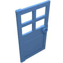 Part 60623 - Door 1 x 4 x 6 with 4 Panes and Stud Handle - De BrickPlaats