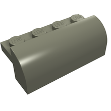 Part 6081 - Slope, Curved 2 x 4 x 1 1/3 with 4 Recessed Studs - De BrickPlaats