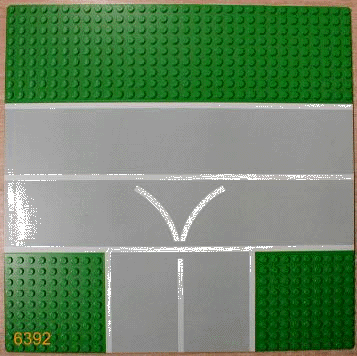 Part 608px1 - Baseplate, Road 32 x 32 9-Stud T Intersection with Runway 'V' Pattern