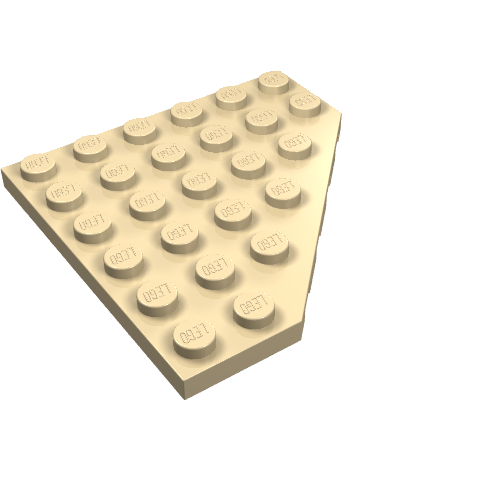 Part 6106 - Wedge, Plate 6 x 6 Cut Corner - De BrickPlaats