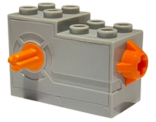 Part 61100c01 - Windup Motor 2 x 4 x 2 1/3 with Orange Release Button - De BrickPlaats