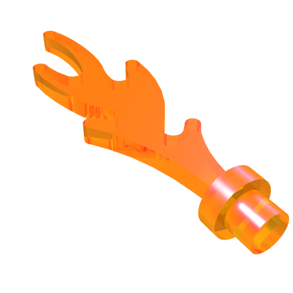 Part 6126b - Wave Rounded Straight with Bar End (Castle Dragon Flame / Seaweed / Water) - De BrickPlaats