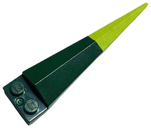 Part 61406pb02 - Plate, Modified 1 x 2 with Angular Extension with Molded Flexible Lime Tip Pattern - De BrickPlaats