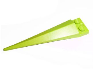 Part 61406pb02 - Plate, Modified 1 x 2 with Angular Extension with Molded Flexible Lime Tip Pattern - De BrickPlaats