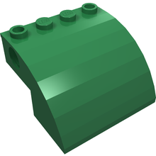 Part 61487 - Slope, Curved 4 x 4 x 2 with 4 Studs and Pin Holes - De BrickPlaats