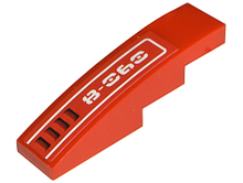 Part 61678pb013R - Slope, Curved 4 x 1 with '8-060' and Vents Pattern Model Right (Sticker) - Set 8060 - De BrickPlaats