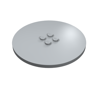 Part 6177 - Tile, Round 8 x 8 with 4 Studs in Center - De BrickPlaats