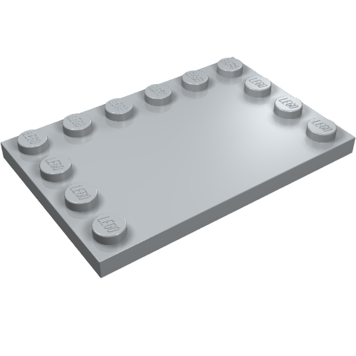 Part 6180 - Tile, Modified 4 x 6 with Studs on Edges - De BrickPlaats
