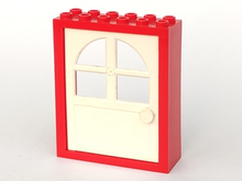 Part 6235c01 - Door, Frame 2 x 6 x 6 FreeStyle with White Door (6235 / 600) - De BrickPlaats