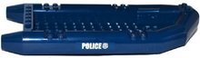 Part 62812pb07 - Boat, Rubber Raft, Large with White 'POLICE' and Silver Police Badge Pattern on Both Sides (Stickers) - Set 60069 - De BrickPlaats