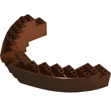 Part 64645 - Boat, Hull Brick 16 x 10 x 3 - De BrickPlaats