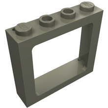 Part 6556 - Window 1 x 4 x 3 Train - 2 Hollow Studs and 2 Solid Studs - De BrickPlaats