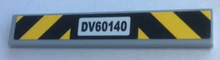Part 6636pb253 - Tile 1 x 6 with 'DV60140' and Black and Yellow Danger Stripes Pattern (Sticker) - Set 60140 - De BrickPlaats