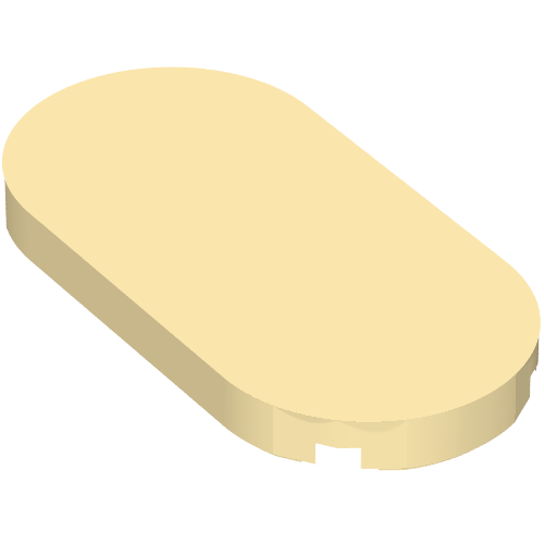 Part 66857 - Tile, Round 2 x 4 Oval - De BrickPlaats