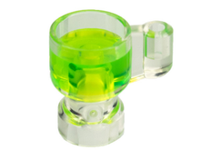 Part 68495pb02 - Minifigure, Utensil Stein / Cup with Molded Trans-Bright Green Drink Pattern - De BrickPlaats