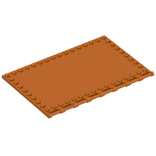 Part 69934 - Tile, Modified 10 x 16 with Studs on Edges and Bar Handles - De BrickPlaats