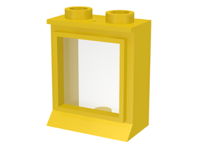Part 7026bc01 - Window 1 x 2 x 2 with Extended Lip, with Glass, Hole in Top - De BrickPlaats