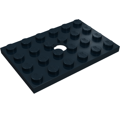 Part 709 - Plate, Modified 4 x 6 with Hole - De BrickPlaats