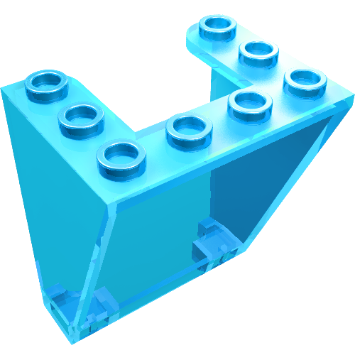 Part 72475 - Windscreen 3 x 4 x 4 Inverted, Rounded Top Corners, Cutout Bottom Corners - De BrickPlaats
