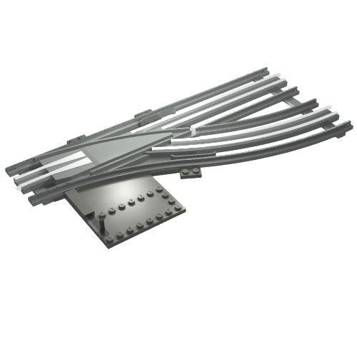 Part 73697 - Train, Track 12V Switch Point Left, Type 2 - Track Only - De BrickPlaats