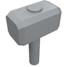 Part 75904 - Minifigure, Utensil Tool Sledgehammer (Mjolnir, Hammer) - De BrickPlaats
